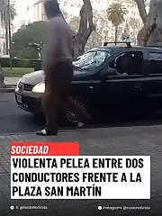 Una pelea callejera entre dos conductores